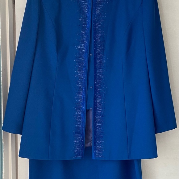 Chancelle Church Beaded Neckline 2 Piece Suit Size 18 - Picture 1 of 14